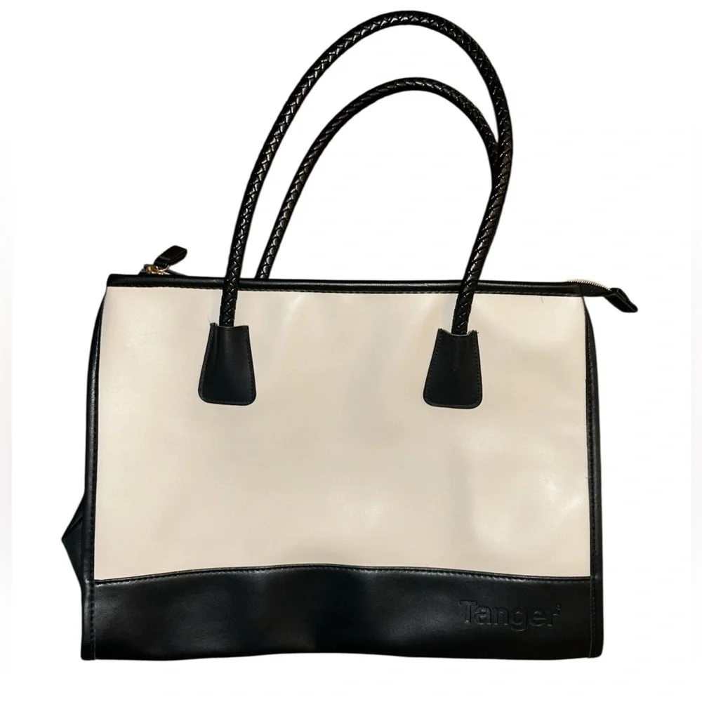 Chic Black and Cream Satchel